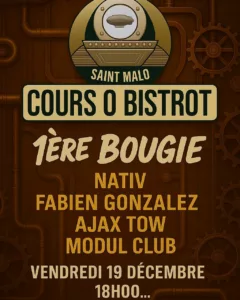 Afterwork 1ère bougie le 19 décembre 2025 au Cours O Bistrot à partir de 18h